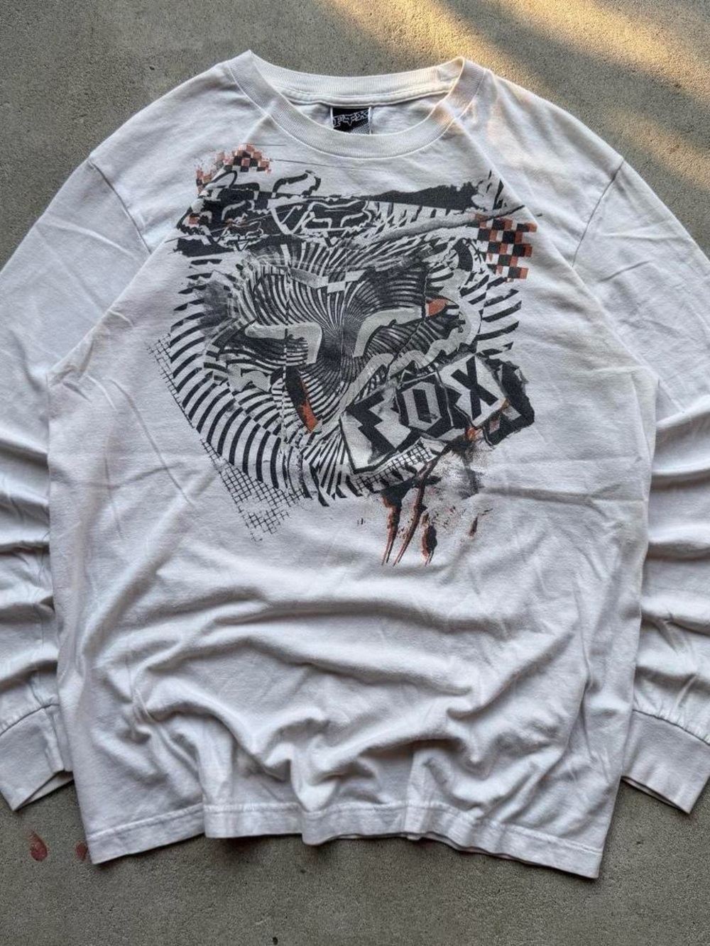 Vintage Y2k 2000s Grunge Fox Racing Long Sleeve Tee